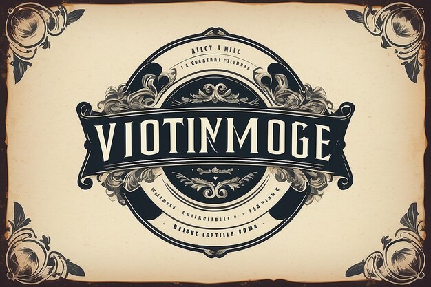 Photo vintage logo template