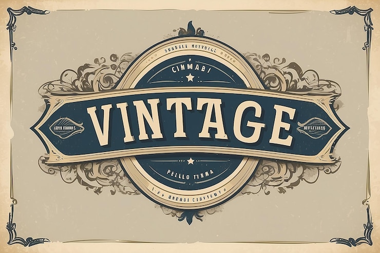 Photo vintage logo template