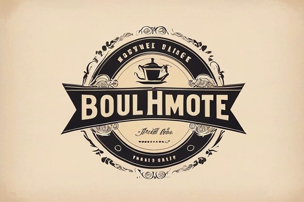 Photo vintage logo template