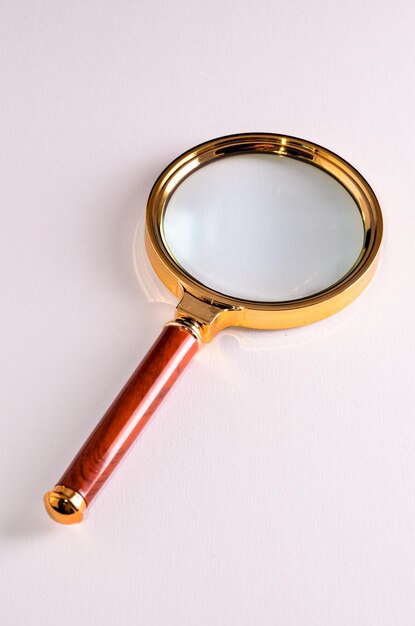 Vintage Magnify Glass Loupe on a White Background