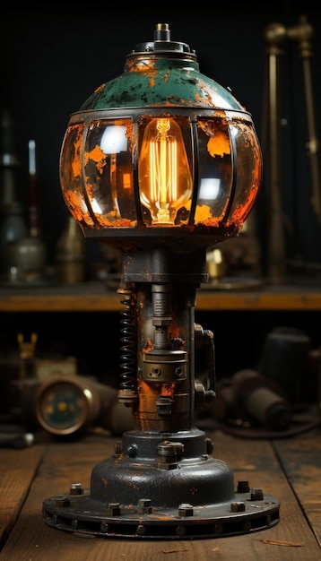 Фото vintage_metal_lamp