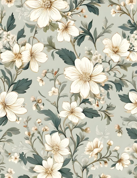 Vintage mini flower pattern background