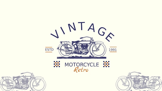 Photo vintage motorcycle background