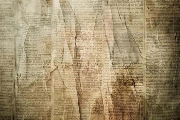 Photo vintage newspaper background with scratched paper design