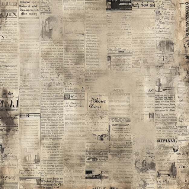 Premium AI Image  Vintage newspaper paper texture