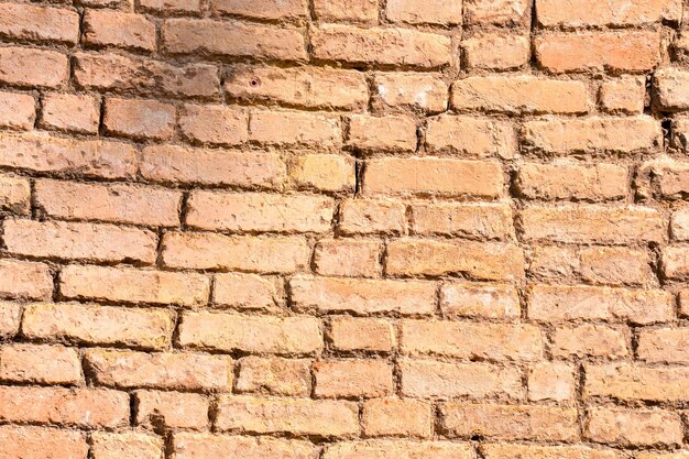 Винтажная старая кирпичная каменная стена - фоновая текстура