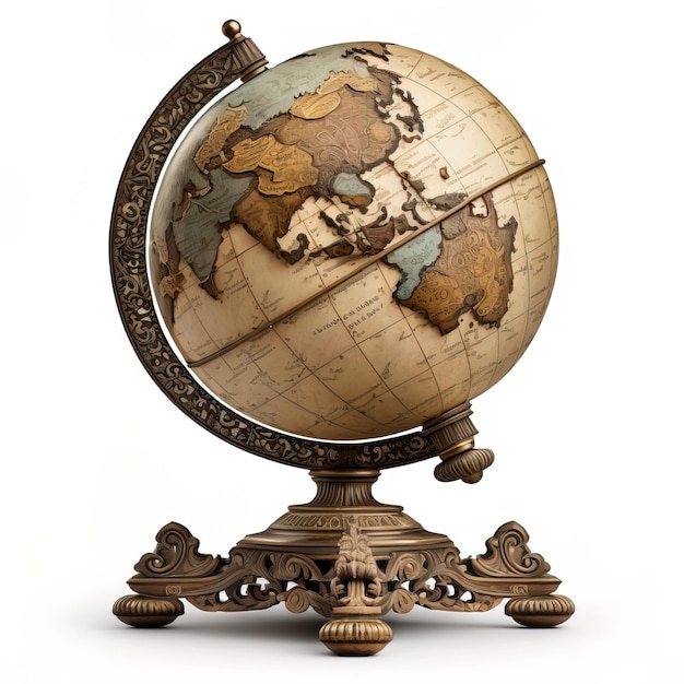 Vintage old classy globe earth