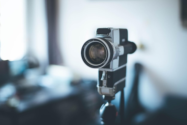 Vintage old movie camera