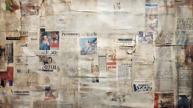 Vintage Old Newspaper grunge texture background Retro paper