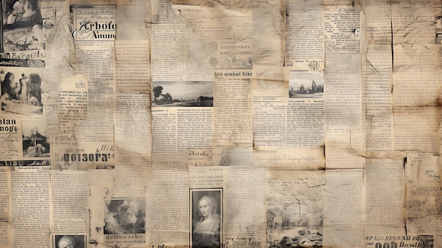 Vintage Old Newspaper grunge texture background Retro paper