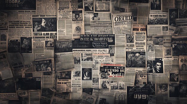 Vintage Old Newspaper grunge texture background Retro paper