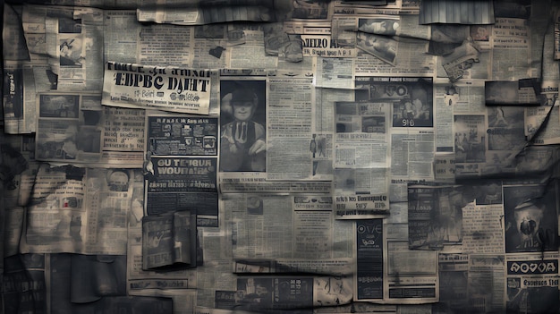 Старая старая газета, фон с грунтовой текстурой, ретро-бумага.