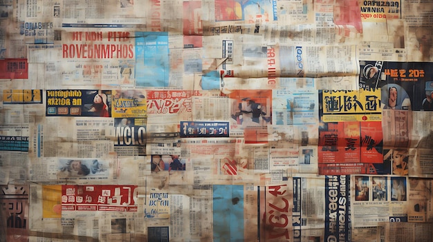 Vintage Old Newspaper grunge texture background Retro paper