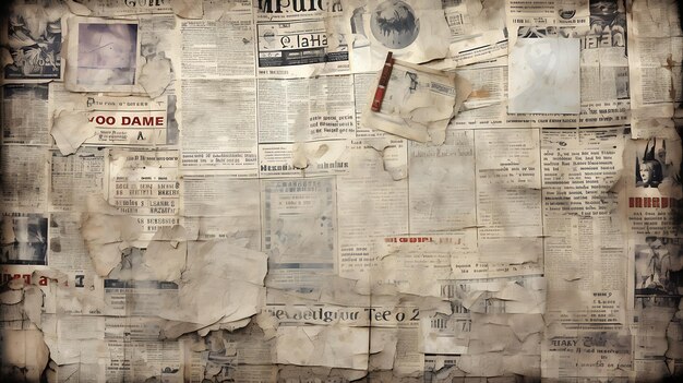 Vintage Old Newspaper grunge texture background Retro paper