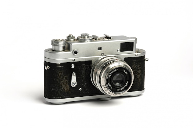 Photo vintage old soviet photo camera