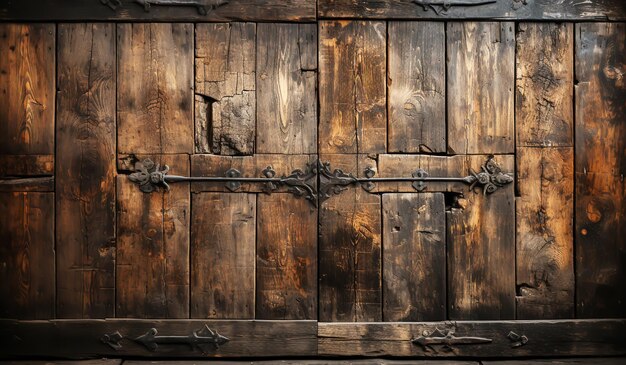 Vintage old wood gate AI generated