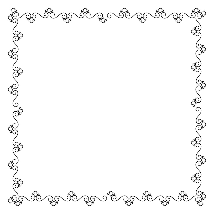 Photo vintage ornamental patterned decorative frame design element