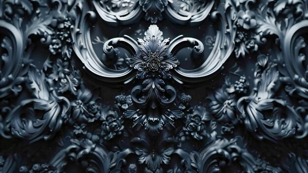 Photo vintage ornate texture elegant floral and metallic design antique door detail luxurious artistic background