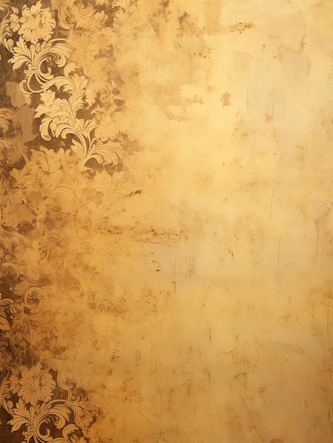 vintage paper with Beige Antique Damask Pattern with gold accents backdrops wall paper