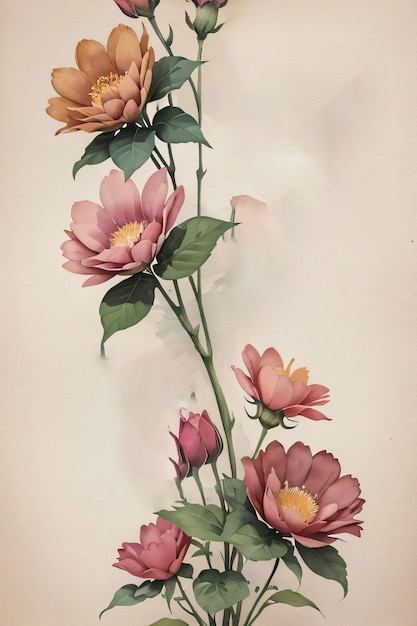 Foto carta vintage con sfondo texture fiori