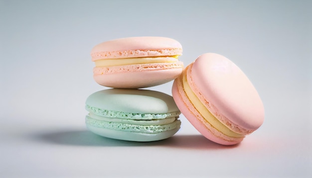 Vintage pastel colored French macaroons or macarons