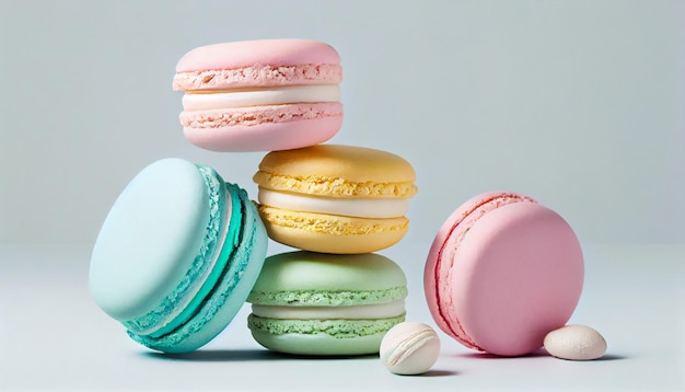 Vintage pastel colored French macaroons or macarons