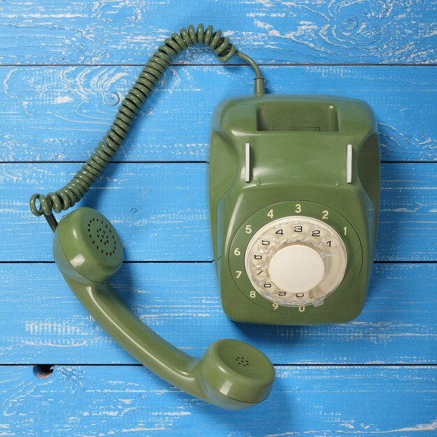 Vintage Phones Green a retro telephone