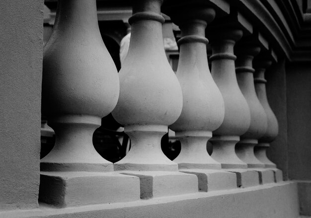 Vintage photo of balusters on the balustrade