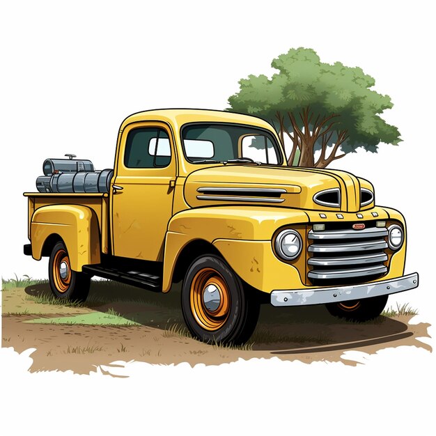 Photo vintage pickup truck with a classic charm