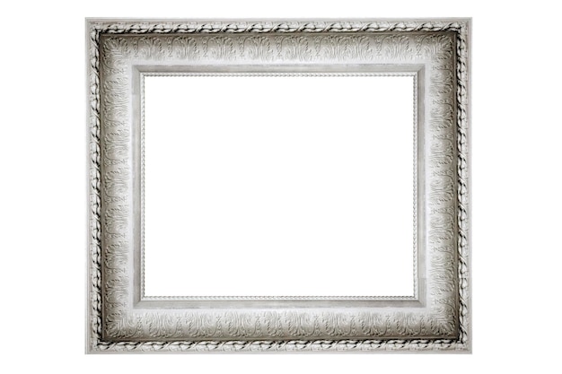 Vintage picture and photo frame isolated on white background