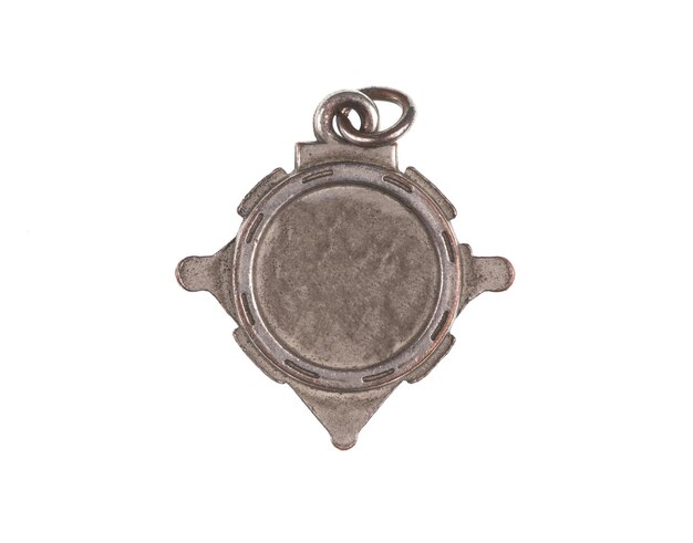 vintage police badge isolated on white background