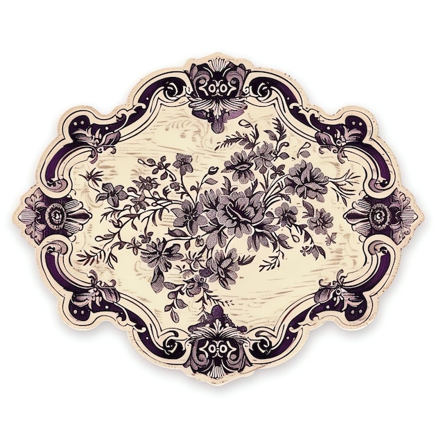 vintage purple shabby chic vintage sticker