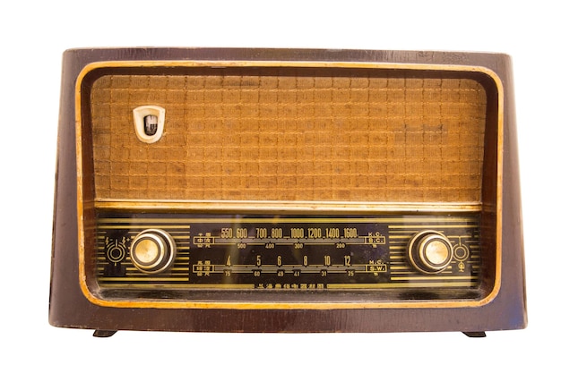 Vintage radio antique isolated