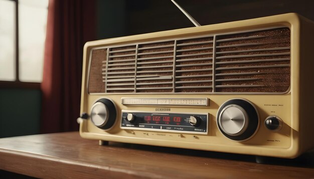 a vintage radio broadcasting live music and news programs from yesteryears