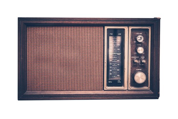 Vintage radio geïsoleerd