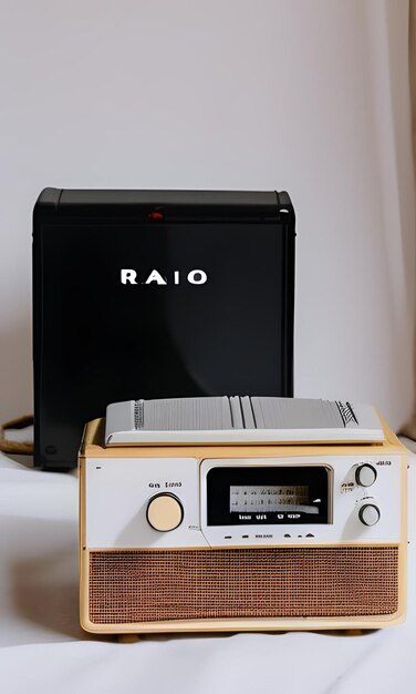 vintage radio met zachte kleur