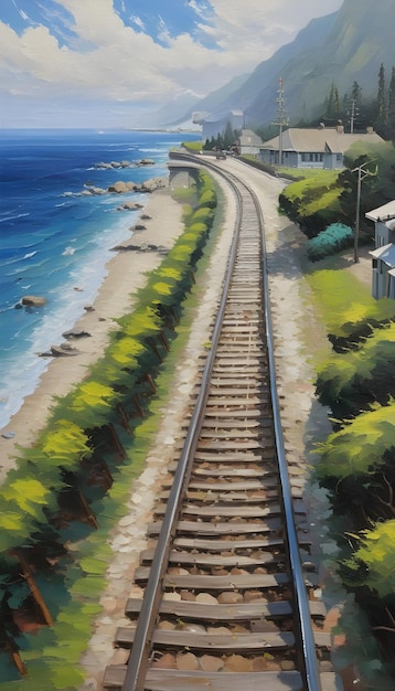 山と海の間の古い鉄道