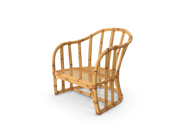 Photo vintage rattan armchair