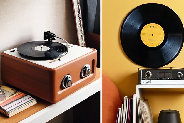 Vintage Record Player Listening Nook