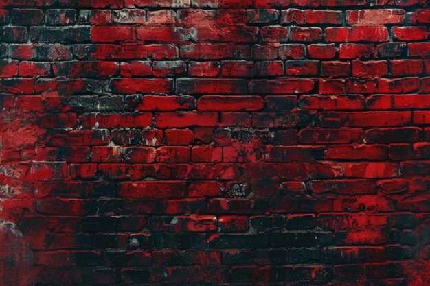 Photo vintage red grunge brick wall texture