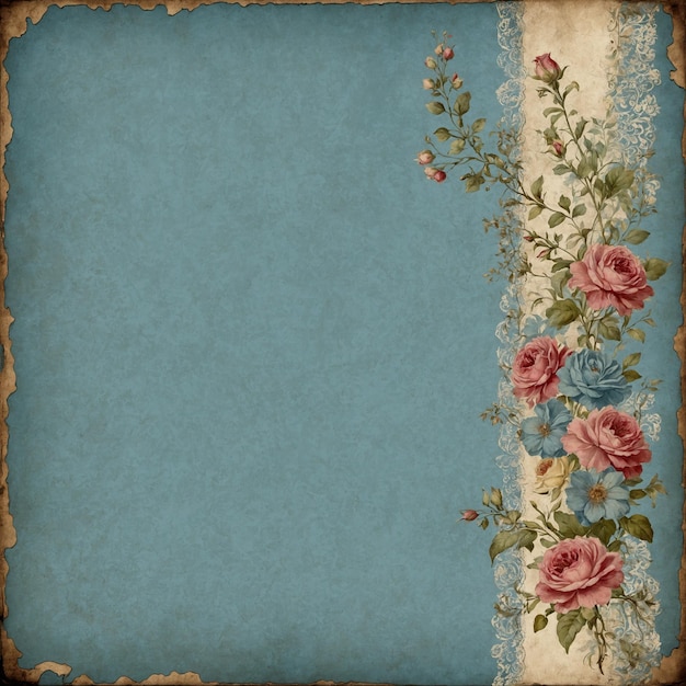 Vintage Regency Floral Journal Page