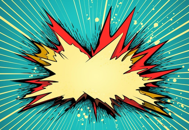 VIntage retro comics boom explosion crash bang cover book design with light and dots