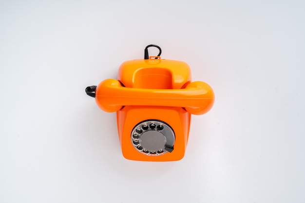 Vintage and retro telephone isolated