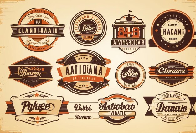 Vintage Retro Vector Logo for banner