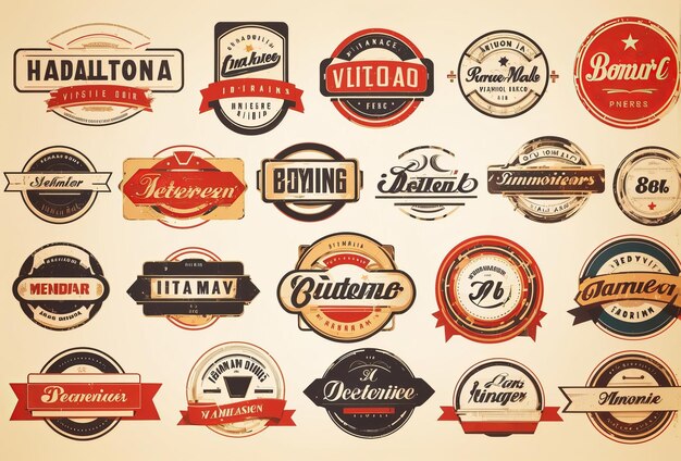 Photo vintage retro vector logo for banner