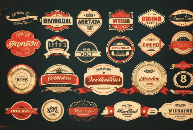 Photo vintage retro vector logo for banner