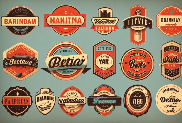 Vintage Retro Vector-logo voor banner