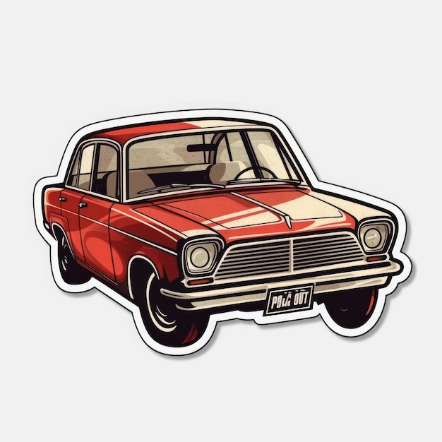 Vintage Ride Retro auto sticker