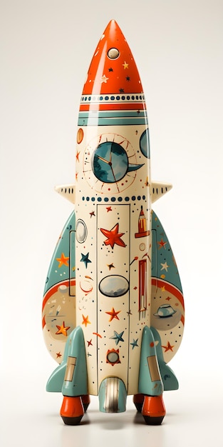 A vintage rocket toy