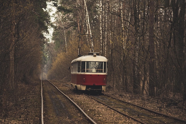 Vintage rode tram